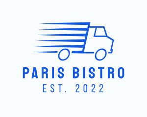 Fast Logistics Truck Van logo design