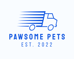 Fast Logistics Truck Van logo design