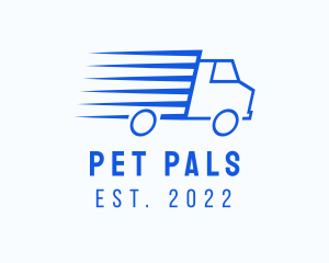 Fast Logistics Truck Van logo design