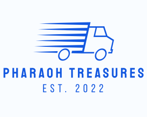 Fast Logistics Truck Van logo design