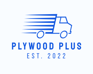 Fast Logistics Truck Van logo design