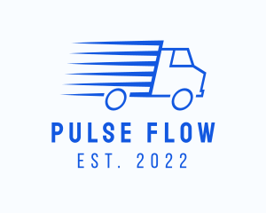 Fast Logistics Truck Van logo design