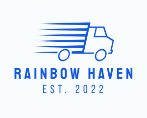 Fast Logistics Truck Van logo design