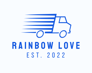 Fast Logistics Truck Van logo design