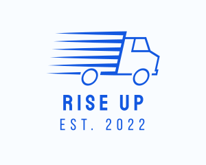 Fast Logistics Truck Van logo design