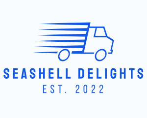 Fast Logistics Truck Van logo design