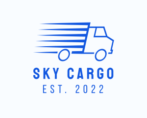 Fast Logistics Truck Van logo design