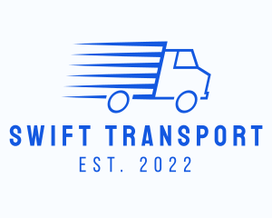 Fast Logistics Truck Van logo design