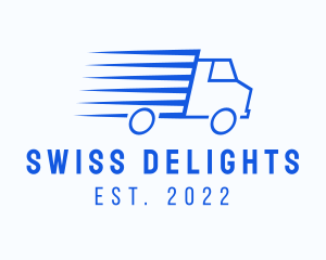 Fast Logistics Truck Van logo design