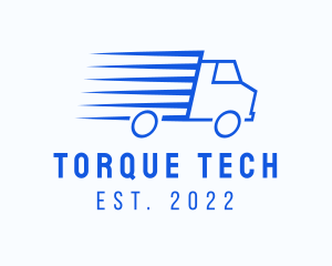 Fast Logistics Truck Van logo design