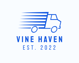 Fast Logistics Truck Van logo design