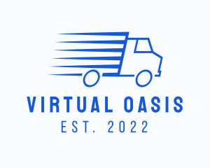 Fast Logistics Truck Van logo design