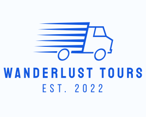 Fast Logistics Truck Van logo design