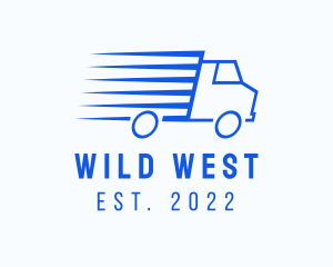 Fast Logistics Truck Van logo design