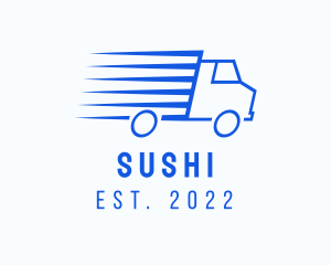 Fast Logistics Truck Van logo design