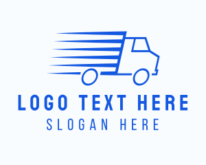 Fast Logistics Truck Van Logo