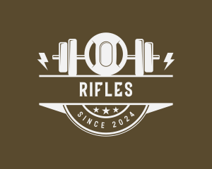 Weightlifting Barbell Gym Logo