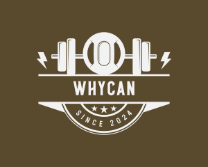 Weightlifting Barbell Gym Logo
