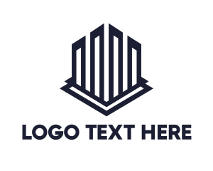 Skyscraper - Geometric Building Outline logo design