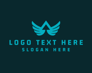 Transportation - Generic Wing Letter A logo design