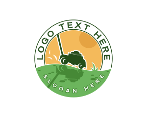 Gardening - Lawn Mower Landscaping logo design