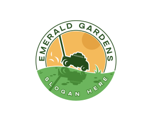 Lawn Mower Landscaping logo design