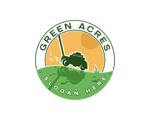 Lawn Mower Landscaping logo design