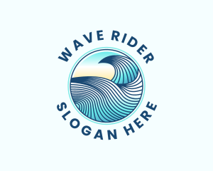 Surf - Wave Beach Surfing logo design