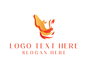 Head - Fire Horse Heating logo design