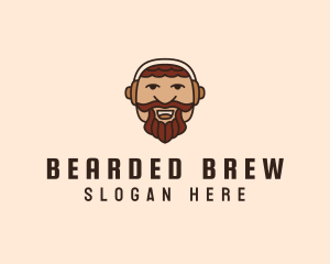 Man Beard Headphones logo design