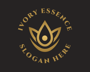 Floral Essence Droplet logo design