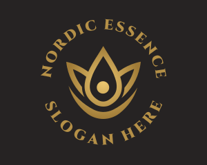 Floral Essence Droplet logo design