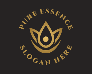 Floral Essence Droplet logo design