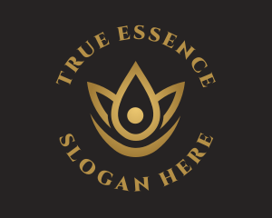 Floral Essence Droplet logo design