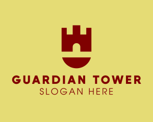 Castle Turret Tower  logo design