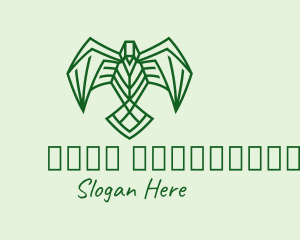 Minimalist - Green Swift Bird logo design