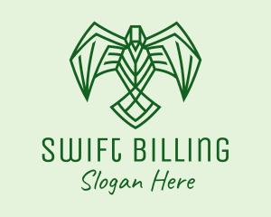 Green Swift Bird  logo design