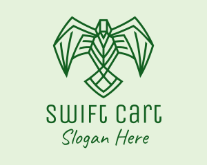 Green Swift Bird  logo design