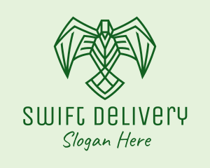 Green Swift Bird  logo design