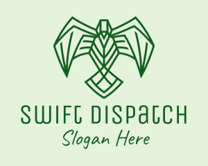 Green Swift Bird  logo design