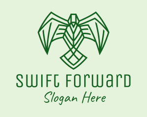 Green Swift Bird  logo design