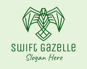 Green Swift Bird  logo design