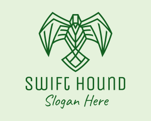 Green Swift Bird  logo design