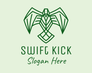 Green Swift Bird  logo design