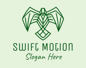 Green Swift Bird  logo design