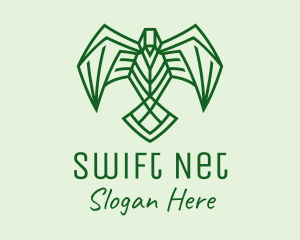 Green Swift Bird  logo design