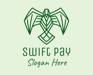 Green Swift Bird  logo design