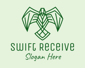 Green Swift Bird  logo design