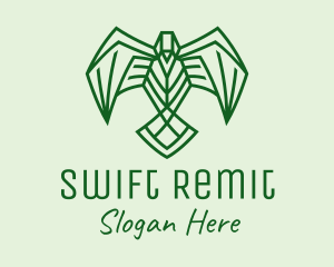 Green Swift Bird  logo design