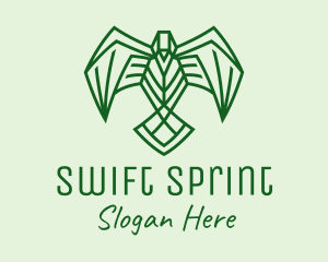 Green Swift Bird  logo design